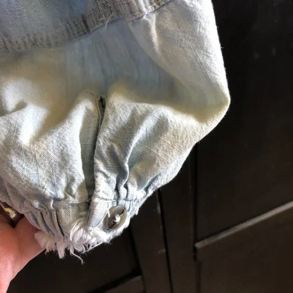 Free People Light Blue Denim Button-Up - Picture 6 of 14